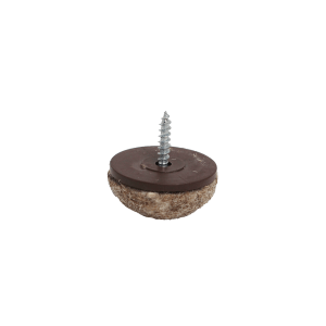 Piedini in plastica e feltro tondo con vite